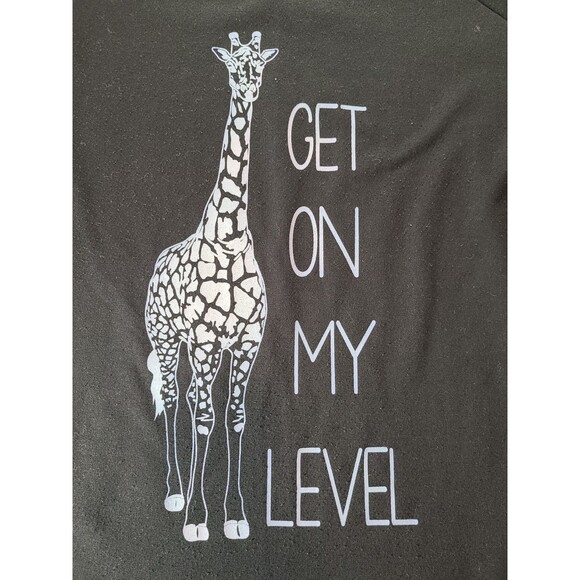 Messy Buns Lazy Days Giraffe Life Sweatshirt Large Funny Tall Zoo Animal Tee - Picture 5 of 7